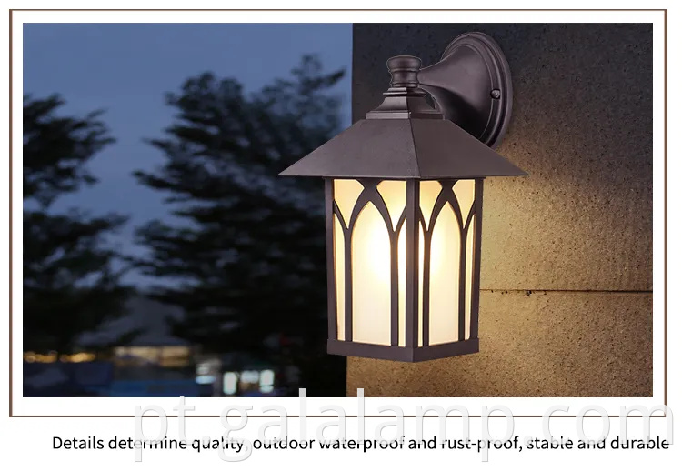 Luzes de parede externa à prova d'água elegantes para jardins modernos